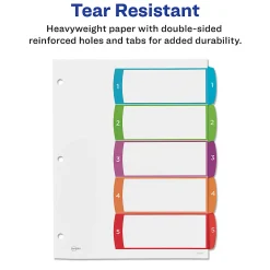 Avery® Ready Index® 1-31 Tab With Customizable Table Of Contents Binder Dividers, 8-1/2