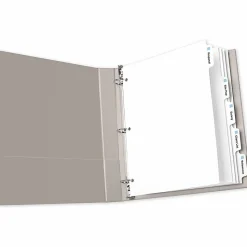 Avery® 30% Recycled 3-Hole-Punched Copier Tabs, White, 5 Tabs Per Set, Box Of 30 Sets