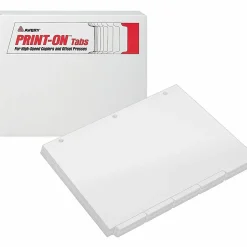 Avery® 30% Recycled 3-Hole-Punched Copier Tabs, White, 5 Tabs Per Set, Box Of 30 Sets