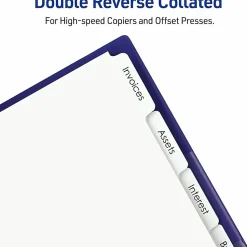 Avery® 30% Recycled 3-Hole-Punched Copier Tabs, White, 5 Tabs Per Set, Box Of 30 Sets