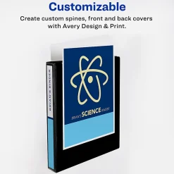 Avery® 3-Ring Dual Color Heavy-Duty View Binder, 1" Slant Rings, 49% Recycled, Pool Blue/Lavender