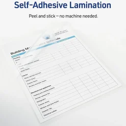 Avery® Self-Adhesive Laminating Sheets, 9" x 12", Pack Of 10