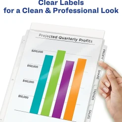 Avery® Sheet Protector Dividers For 3 Ring Binders With Easy Print, 8-1/2