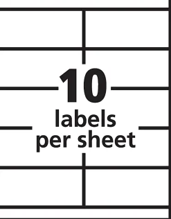 Avery® Shipping Labels For Copiers, 5352, Rectangle, 2" x 4-1/4", White, Pack Of 1,000