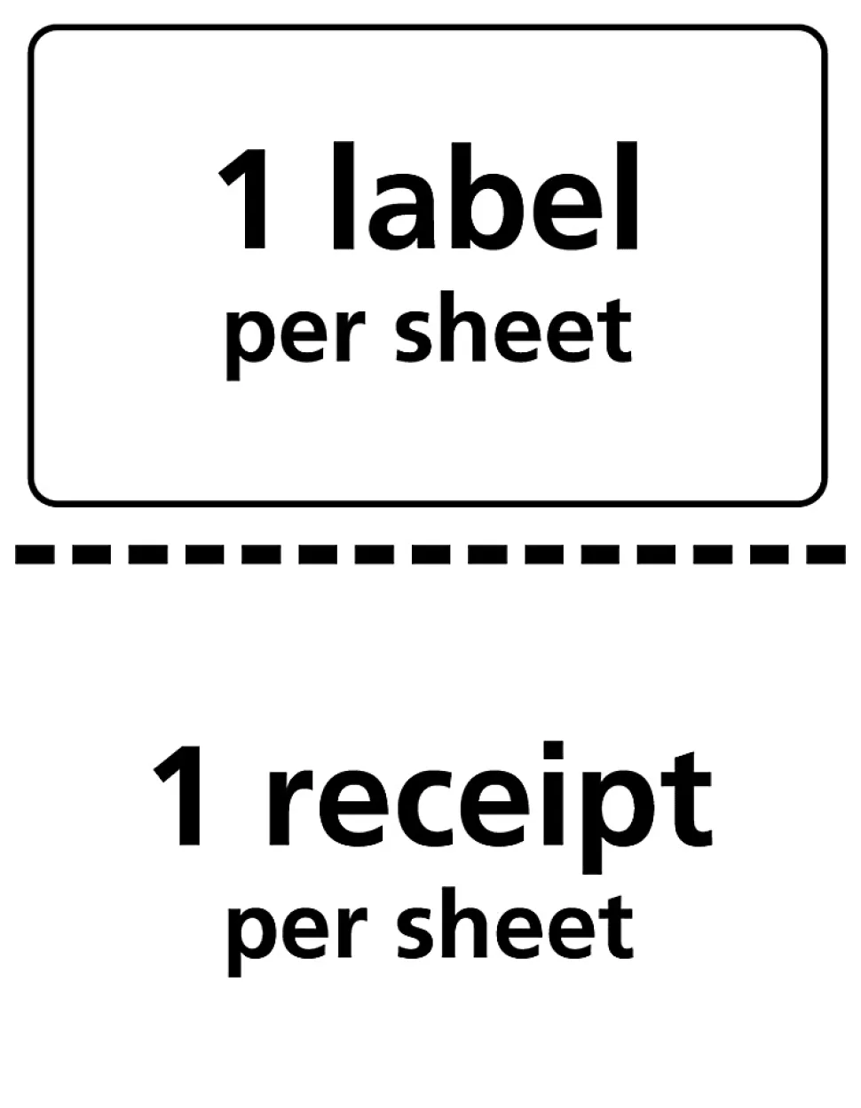 Avery® Shipping Labels With Paper Receipts, 27900, 5 1/16" x 7 5/8", White, Pack Of 100
