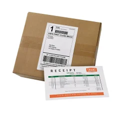 Avery® Shipping Labels With Paper Receipts, 27900, 5 1/16