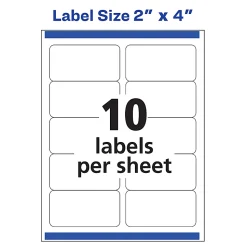 Avery® Shipping Labels With Sure Feed® Technology, 95945, Rectangle, 2