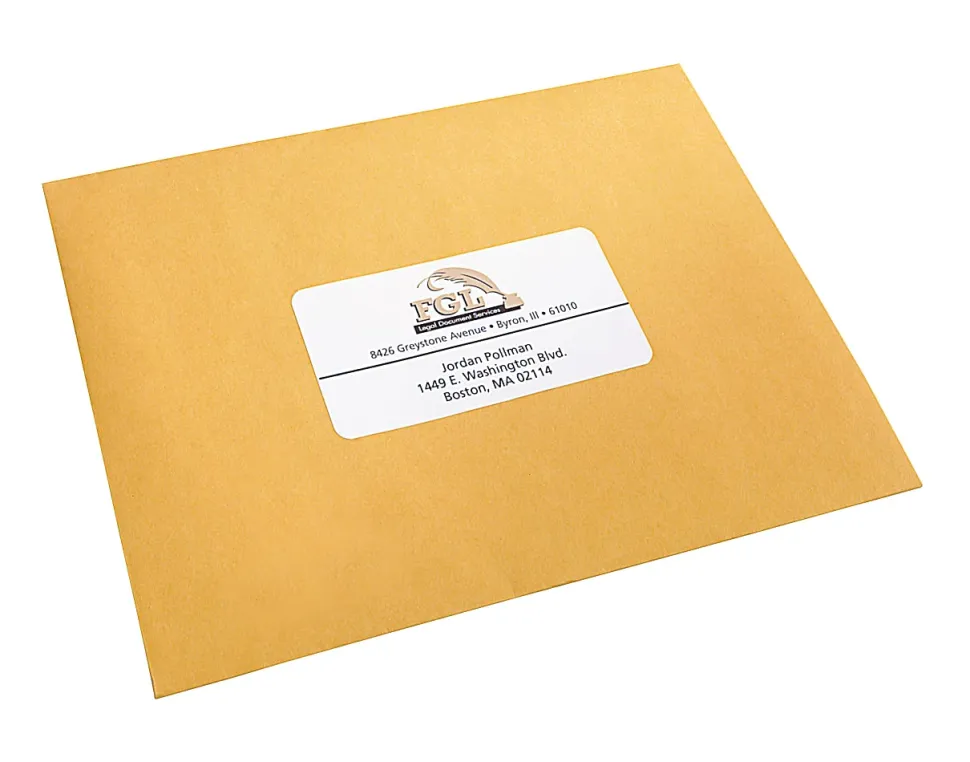 Avery® Shipping Labels With Sure Feed® Technology, 95945, Rectangle, 2" x 4", White, Pack Of 2,500 Labels