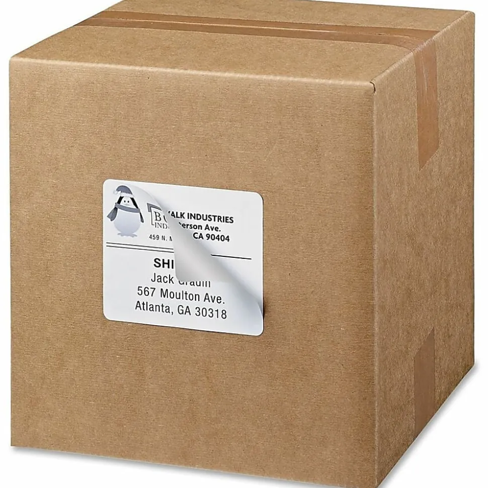 Avery® Shipping Labels With TrueBlock Technology, 95905, 3 1/3" x 4", White, Pack Of 3,000