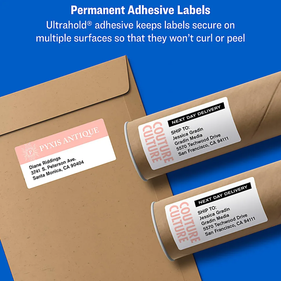 Avery® Shipping Labels With TrueBlock Technology, 5815, 4"W x 2-1/2"D, White, Pack Of 200 Labels
