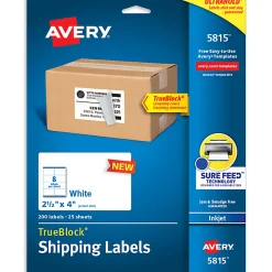 Avery® Shipping Labels With TrueBlock Technology, 5815, 4