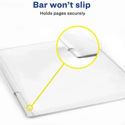 Avery® Sliding Bar Report Covers, White Bars, Box Of 50