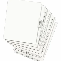 Avery Standard Unpunched Preprinted Reinforced Tab Dividers, 8.5