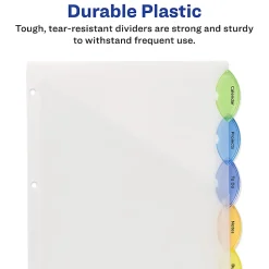 Avery® Style Edge Insertable Dividers With Pockets, Multicolor, Pack Of 5 Dividers