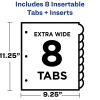 Avery® Style Edge Insertable Dividers With Pockets, Multicolor, Pack Of 8