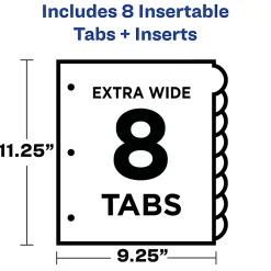 Avery® Style Edge Insertable Dividers With Pockets, Multicolor, Pack Of 8