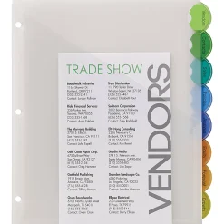 Avery® Style Edge Insertable Dividers With Pockets, Multicolor, Pack Of 8