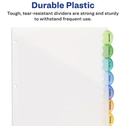 Avery® Style Edge Insertable Dividers With Pockets, Multicolor, Pack Of 8