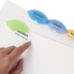 Avery® Style Edge™ Insertable Plastic Dividers, Multicolor, 5-Tab, Pack Of 5 Dividers