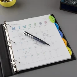 Avery® Style Edge™ Insertable Plastic Dividers, Multicolor, 5-Tab, Pack Of 5 Dividers