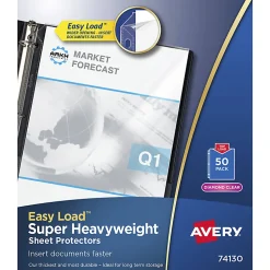 Avery® Super Heavyweight Sheet Protectors With Easy Load™, 8-1/2