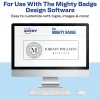 Avery® The Mighty Badge Inserts For Inkjet Printers, 1" x 3", Clear, Pack Of 100 Inserts