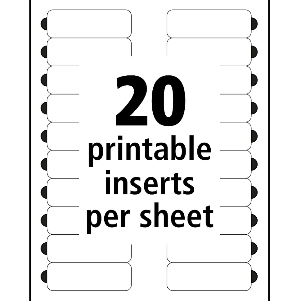 Avery® The Mighty Badge Magnetic Badges For Inkjet Printers, 1" x 3", Silver, Pack Of 10 Badges