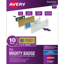 Avery® The Mighty Badge Magnetic Badges For Inkjet Printers, 1