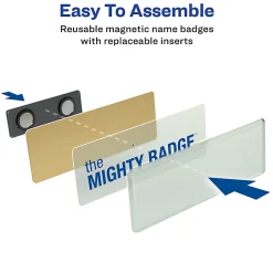 Avery® The Mighty Badge Magnetic Badges For Inkjet Printers, 1