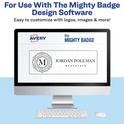 Avery® The Mighty Badge Magnetic Badges For Inkjet Printers, 1
