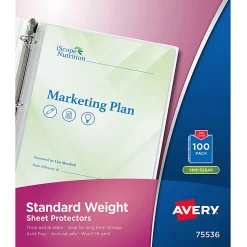 Avery® Top-Loading Nonstick Sheet Protectors, Standard, Box Of 100