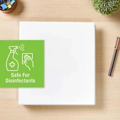 Avery TouchGuard® Protection View 3 Ring Binder, 1" Slant Rings, White With Clear View Cover, 1 Binder