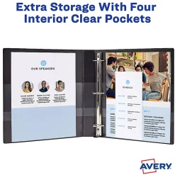 Avery TouchGuard® Protection View 3 Ring Binder, 1