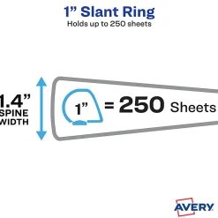Avery TouchGuard® Protection View 3 Ring Binder, 1