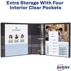 Avery TouchGuard® Protection View 3 Ring Binder, 2
