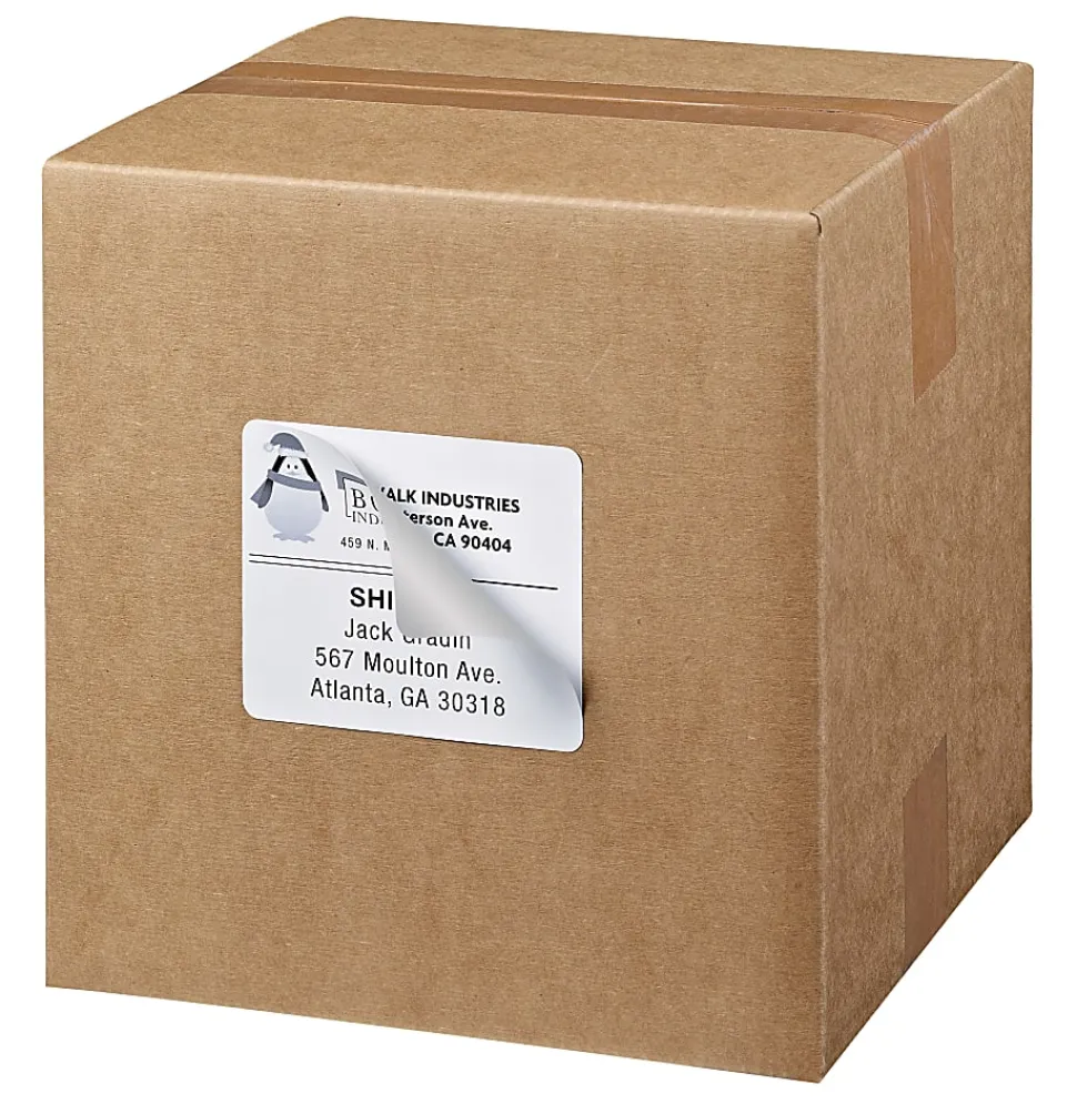 Avery® TrueBlock® Permanent Inkjet Shipping Labels, 8464, 3 1/3" x 4", White, Pack Of 600