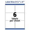 Avery® TrueBlock® Shipping Labels With Sure Feed® Technology, 5164, Rectangle, 3 1/3" x 4", White, Pack Of 600