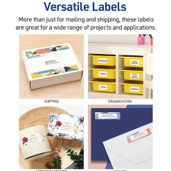 Avery® TrueBlock® Shipping Labels With Sure Feed® Technology, 5963, Rectangle, 2" x 4", White, Pack Of 2,500
