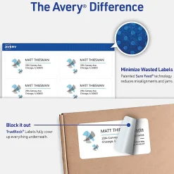Avery® TrueBlock® Shipping Labels With Sure Feed® Technology, 5963, Rectangle, 2
