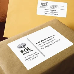 Avery® TrueBlock® Shipping Labels With Sure Feed® Technology, 5168, Rectangle, 3-1/2" x 5", White, Pack Of 400