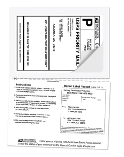 Avery® TrueBlock® White Laser Shipping Labels, With Paper Receipt, 5127, 5 1/16
