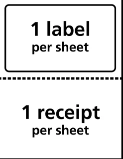 Avery® TrueBlock® White Laser Shipping Labels, With Paper Receipt, 5127, 5 1/16