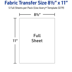 Avery® T-Shirt Transfers, Dark, 3279, Pack Of 5