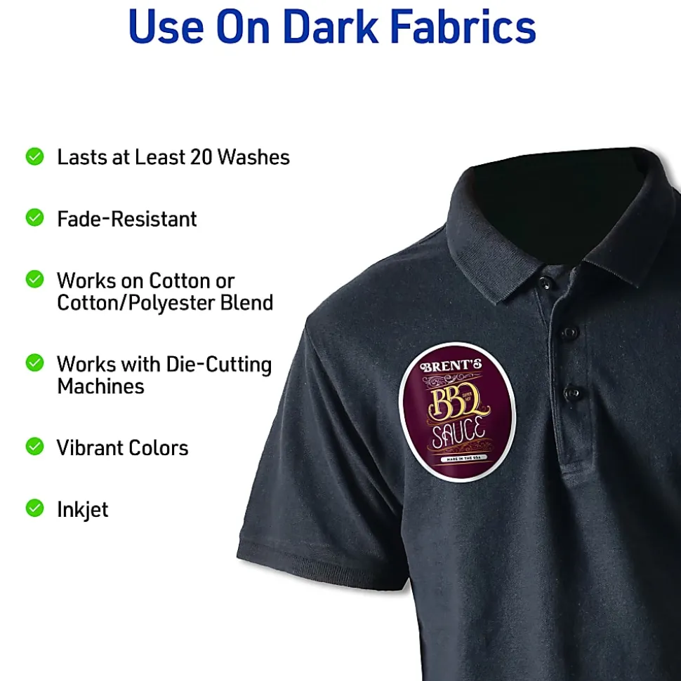 Avery® T-Shirt Transfers, Dark, 3279, Pack Of 5