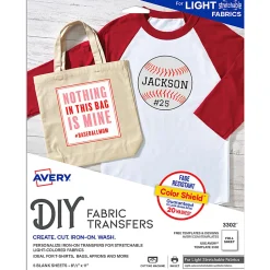 Avery® T-Shirt Transfers, 3302, Stretchable, Pack Of 5