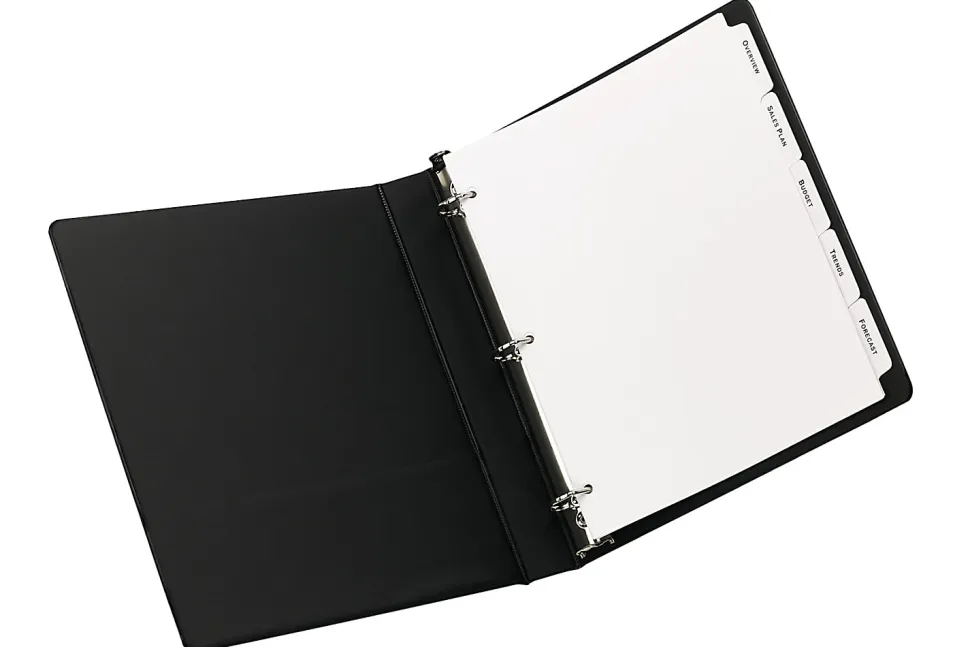 Avery® Unpunched Copier Tab Dividers, 8 1/2" x 11", 5-Tab, White, 30 Divider Sets
