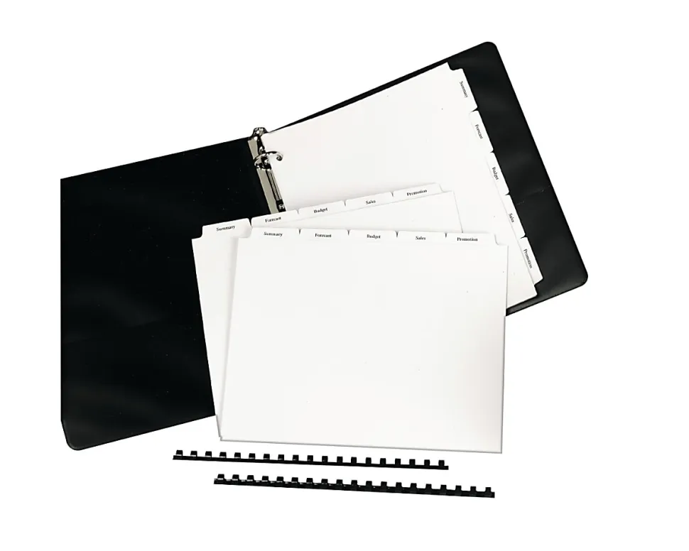 Avery® Unpunched Copier Tab Dividers, 8 1/2" x 11", 5-Tab, White, 30 Divider Sets