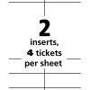 Avery® Vertical Name Badge Inserts, 6" x 4 1/4", White, Box Of 100 Inserts