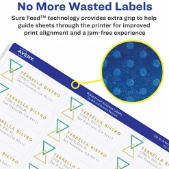 Avery® Waterproof Address Labels With Ultrahold®, 5520, Rectangle, 1