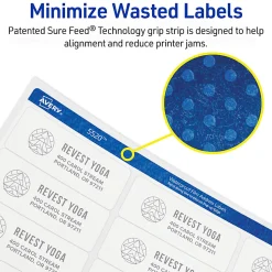 Avery® Waterproof Labels With Ultrahold®, 05523, Rectanlge, 2